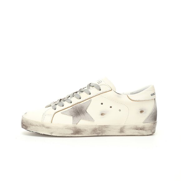 Golden Goose  Mens White Heel Panel Low - Top  Sneakers - Picture 1 of 8